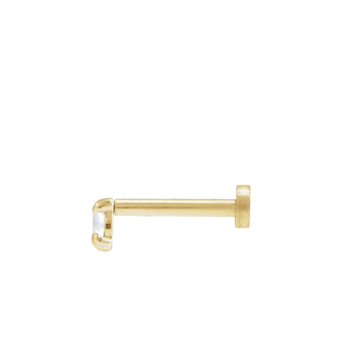 Medium Rose Cut Diamond Stud - Flat Back