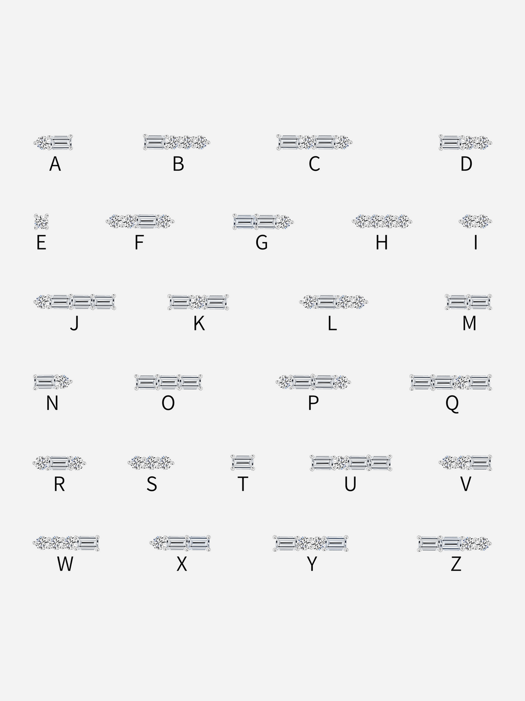 Morse Code Diamond Letter Charm