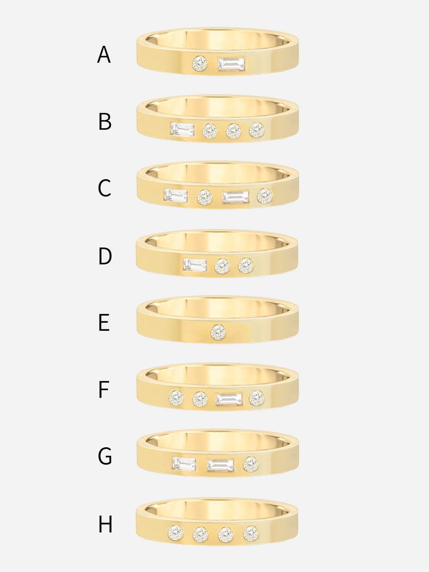 14k Morse Code Single Letter Diamond Ring | Twentyfour Fine Jewelry ...