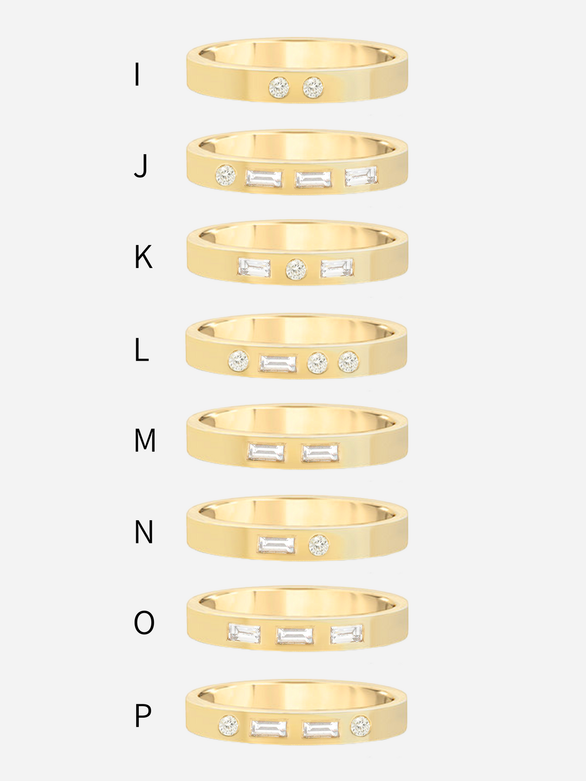 14k Morse Code Single Letter Diamond Ring | Twentyfour Fine Jewelry ...