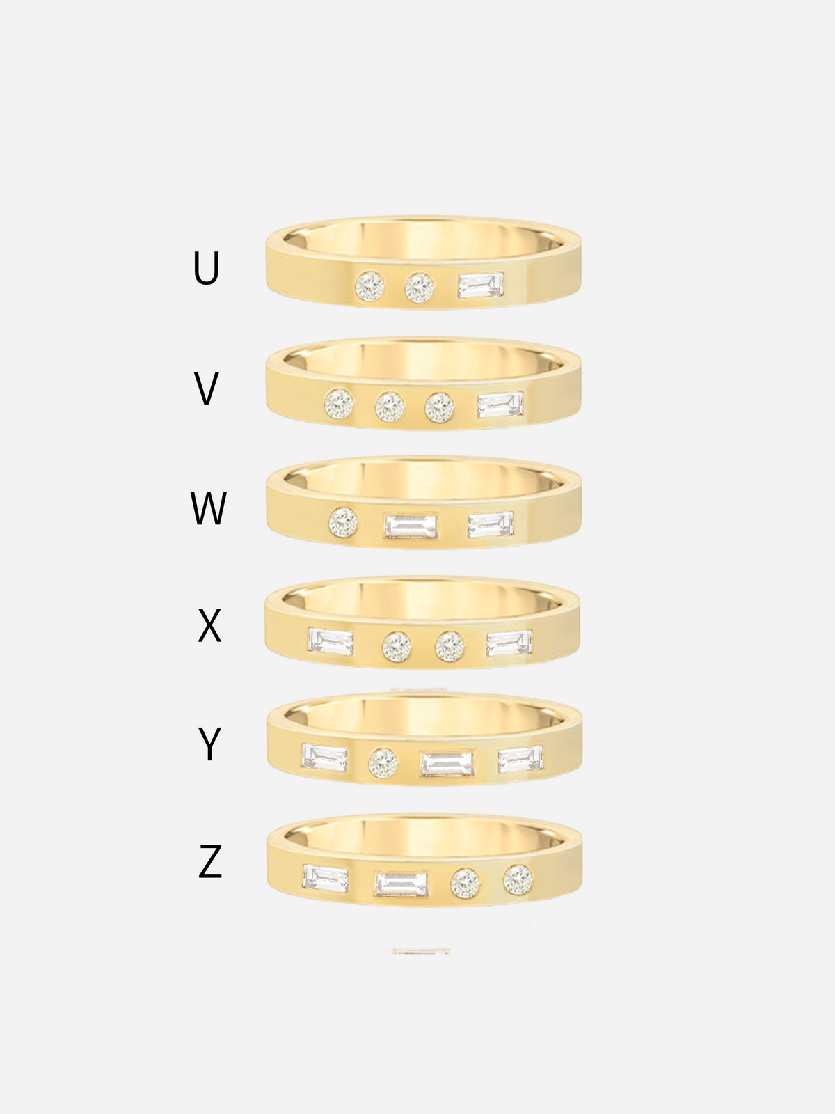14k Morse Code Single Letter Diamond Ring | Twentyfour Fine Jewelry ...