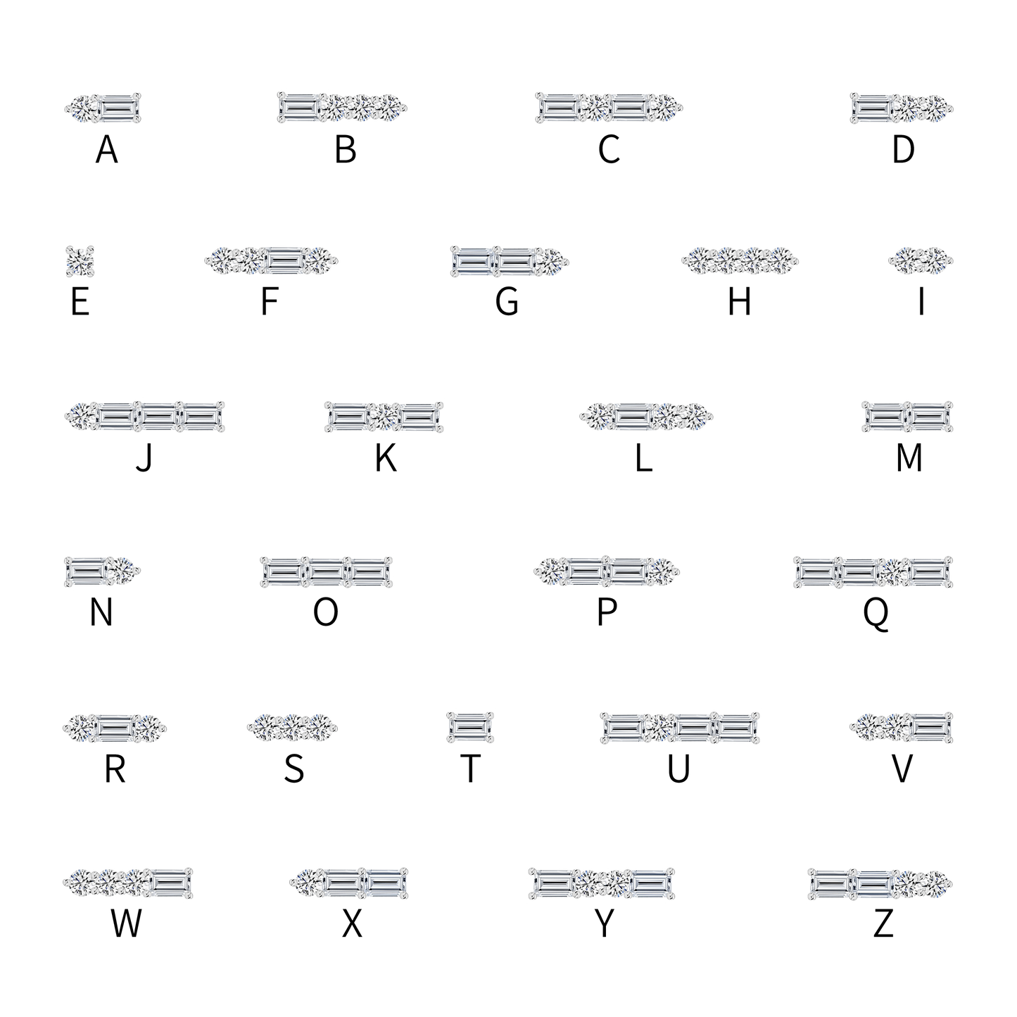 Morse Code Diamond Letter Charm