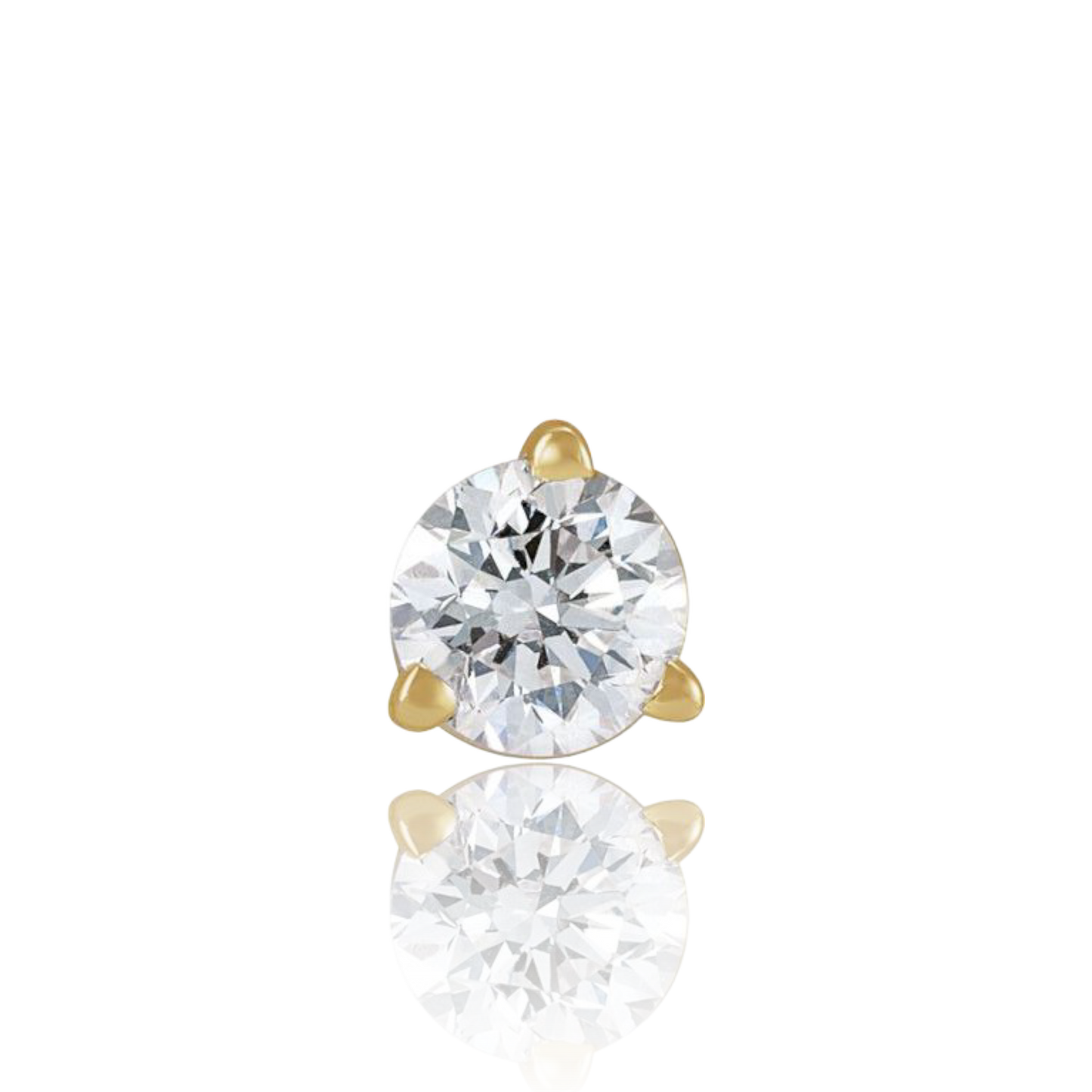 Large Diamond Stud - Flat Back