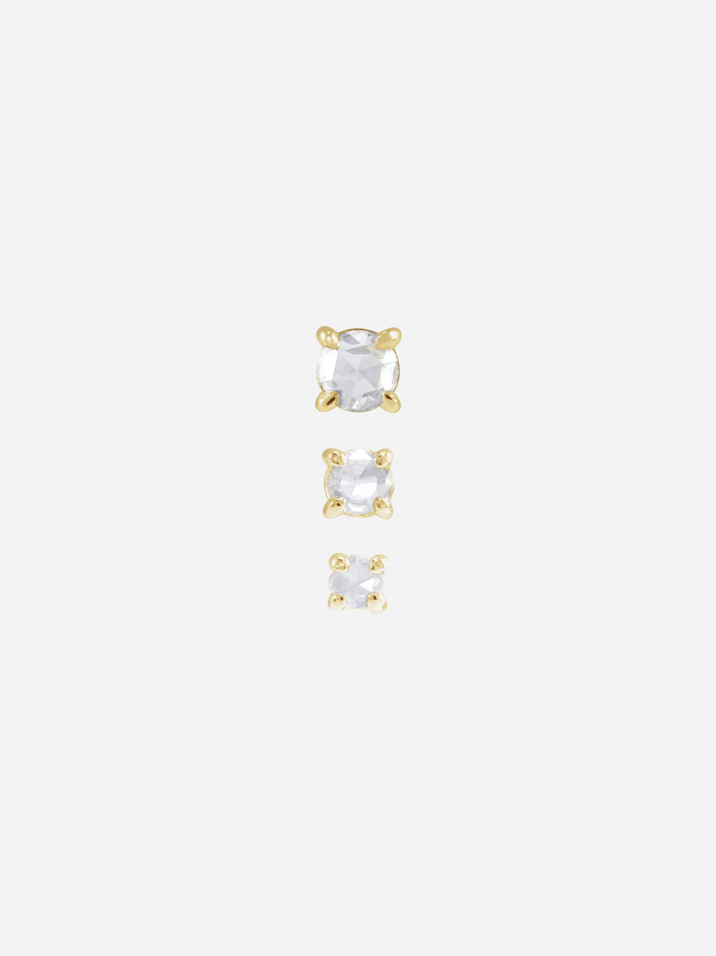 Rose Cut Diamond Trio | Flat Back
