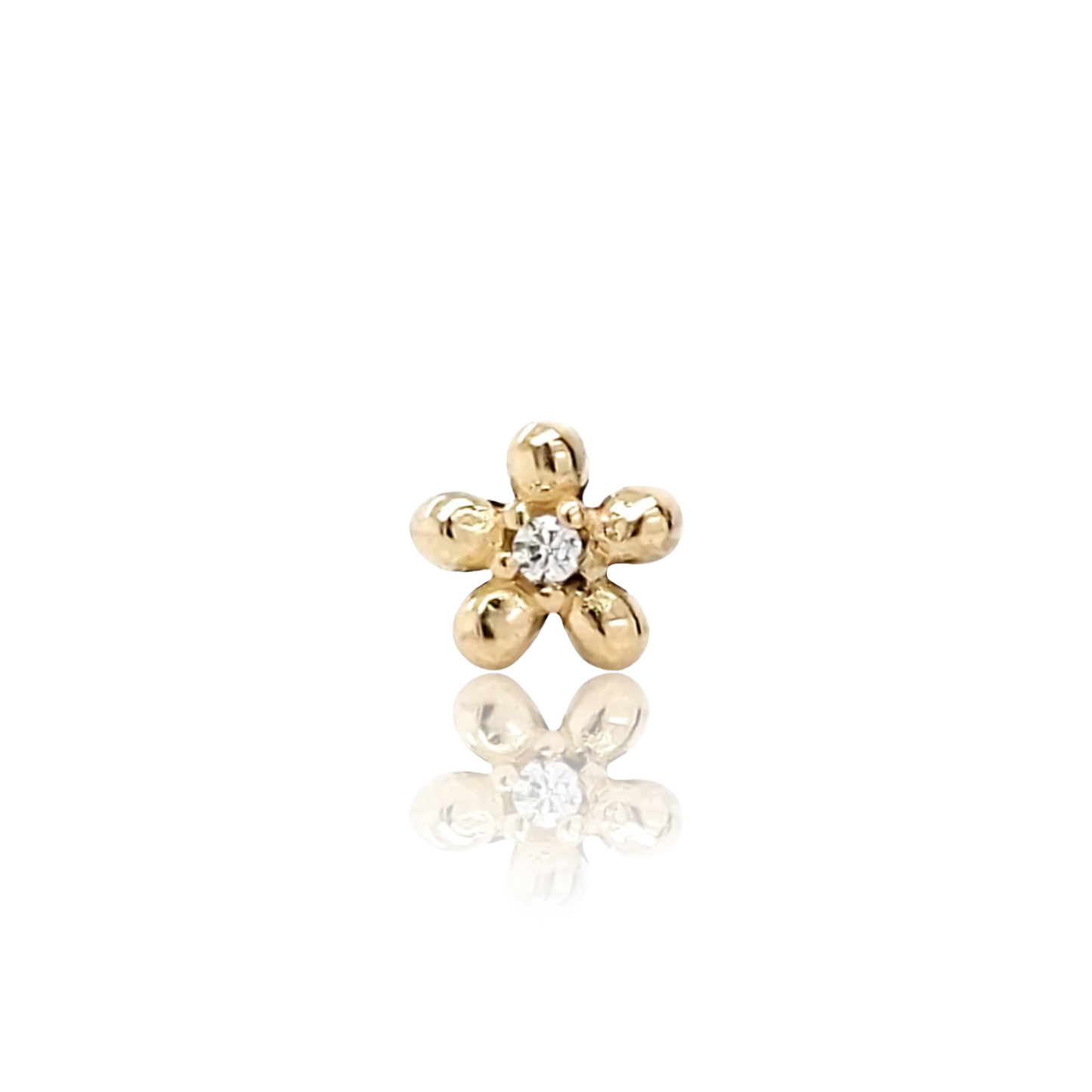 Diamond Daisy Stud - Flat Back