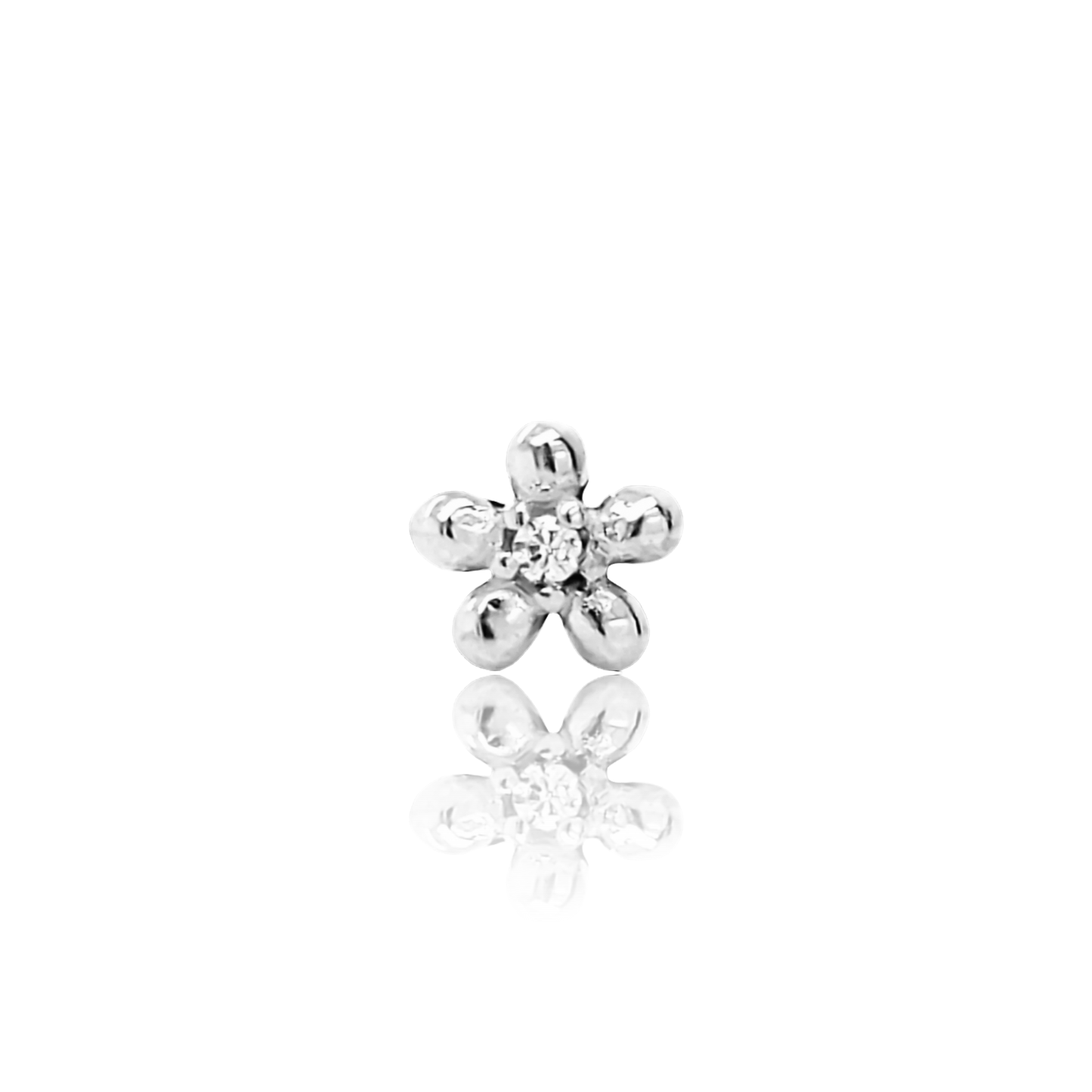 Diamond Daisy Stud - Flat Back