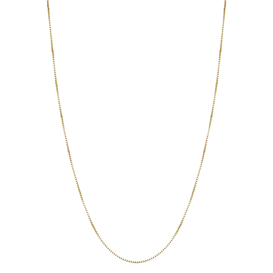 14k solid yellow gold box chain for women