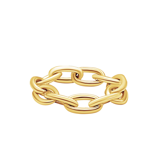 Thick Cable Chain Ring