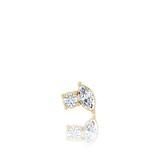 Diamond Cluster Stud - Flat Back