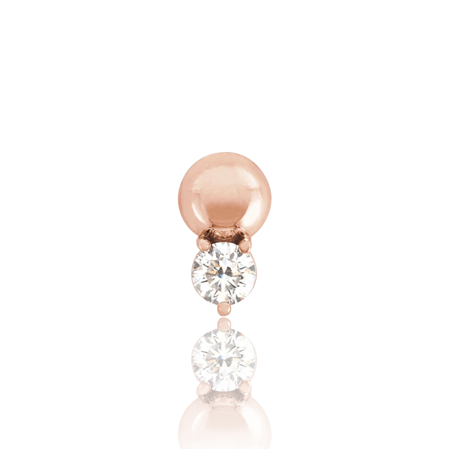 Diamond Bead Stud - Flat Back