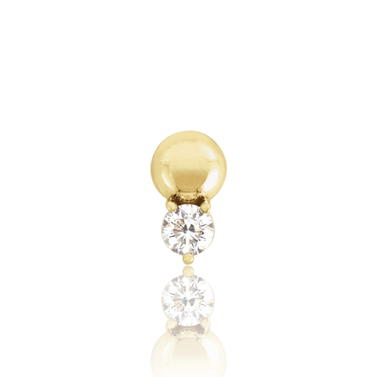 Diamond Bead Stud - Flat Back