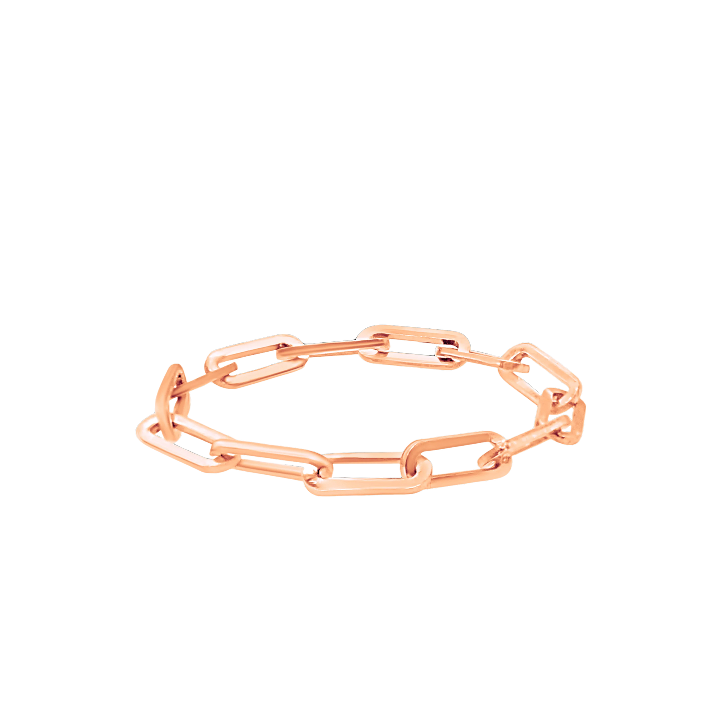 Thin Paperclip Chain Ring