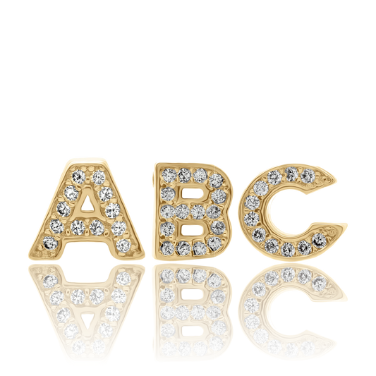 Initial Diamond Pave Alphabet Charm
